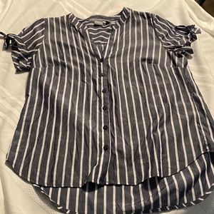 Soho Jeans by NY& Co dark blue/white striped blouse
